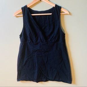 Black nursing tank top